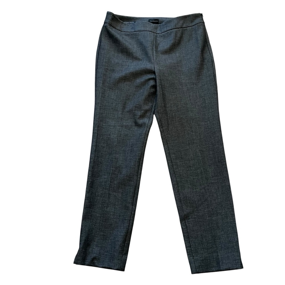 Talbots Grey Chatham Side Zip Straight Leg Ankle Pant 12